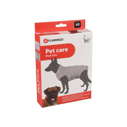 Flamingo Body Safety Felpa Protettiva In Cotone Per Cani Con Chiusura A Bottoni