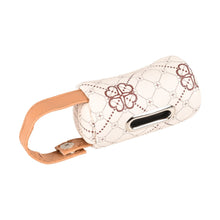 Flamingo Vito Dispenser In Cuoio Per Sacchettini Igienici Con Cerniera Beige