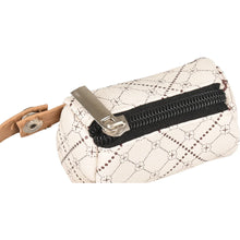 Flamingo Vito Dispenser In Cuoio Per Sacchettini Igienici Con Cerniera Beige