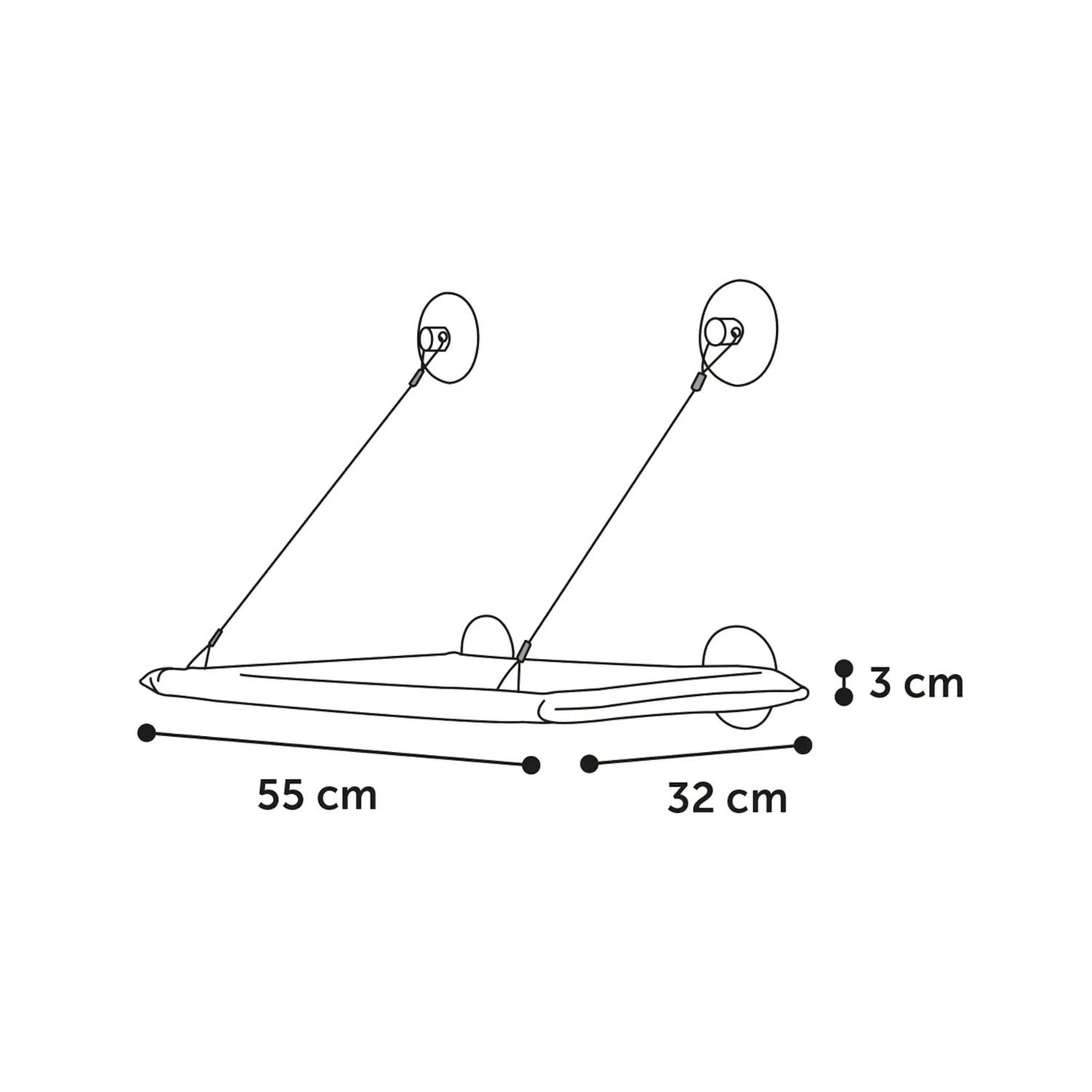 Flamingo Chill Amaca Da Finestra Con Rivestimento In Peluche E Supporto a Ventosa Per Gatti