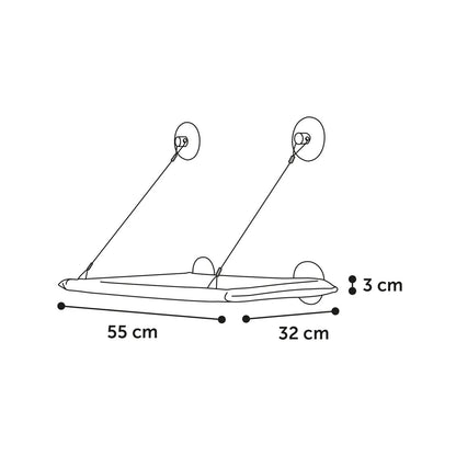Flamingo Chill Amaca Da Finestra Con Rivestimento In Peluche E Supporto a Ventosa Per Gatti