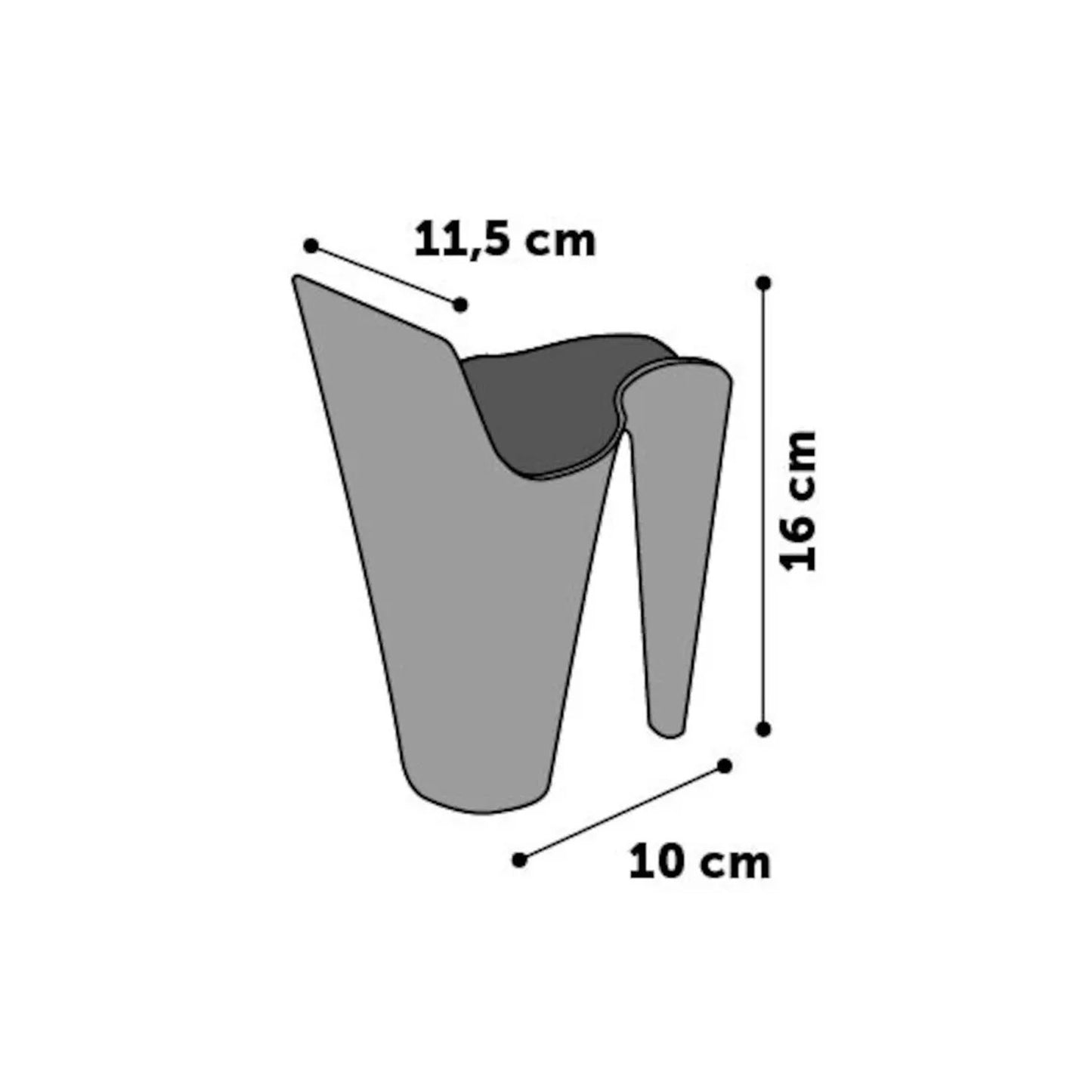 Flamingo 2 Cup Paletta Nera In Plastica Per Lettiera Gatto