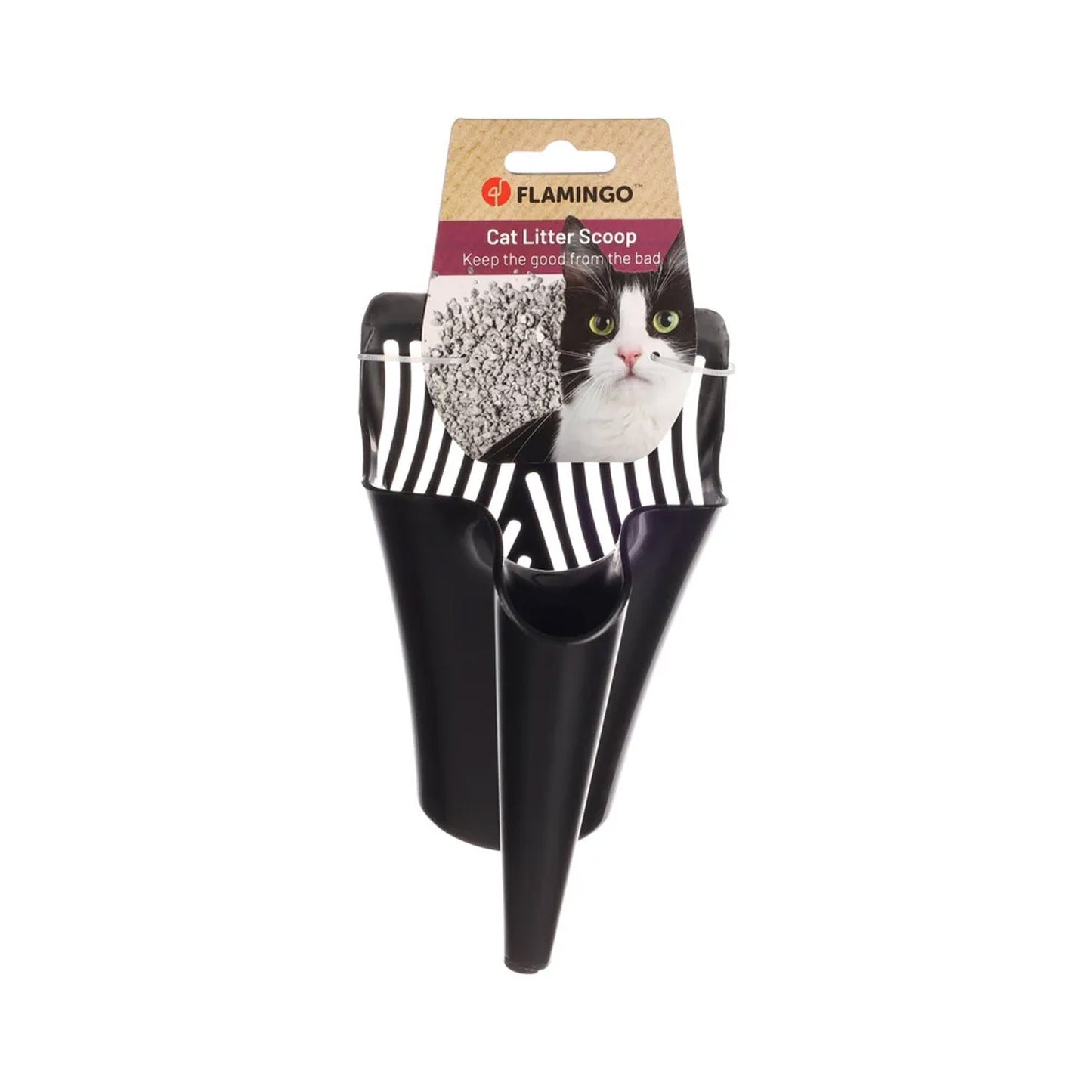 Flamingo 2 Cup Paletta Nera In Plastica Per Lettiera Gatto
