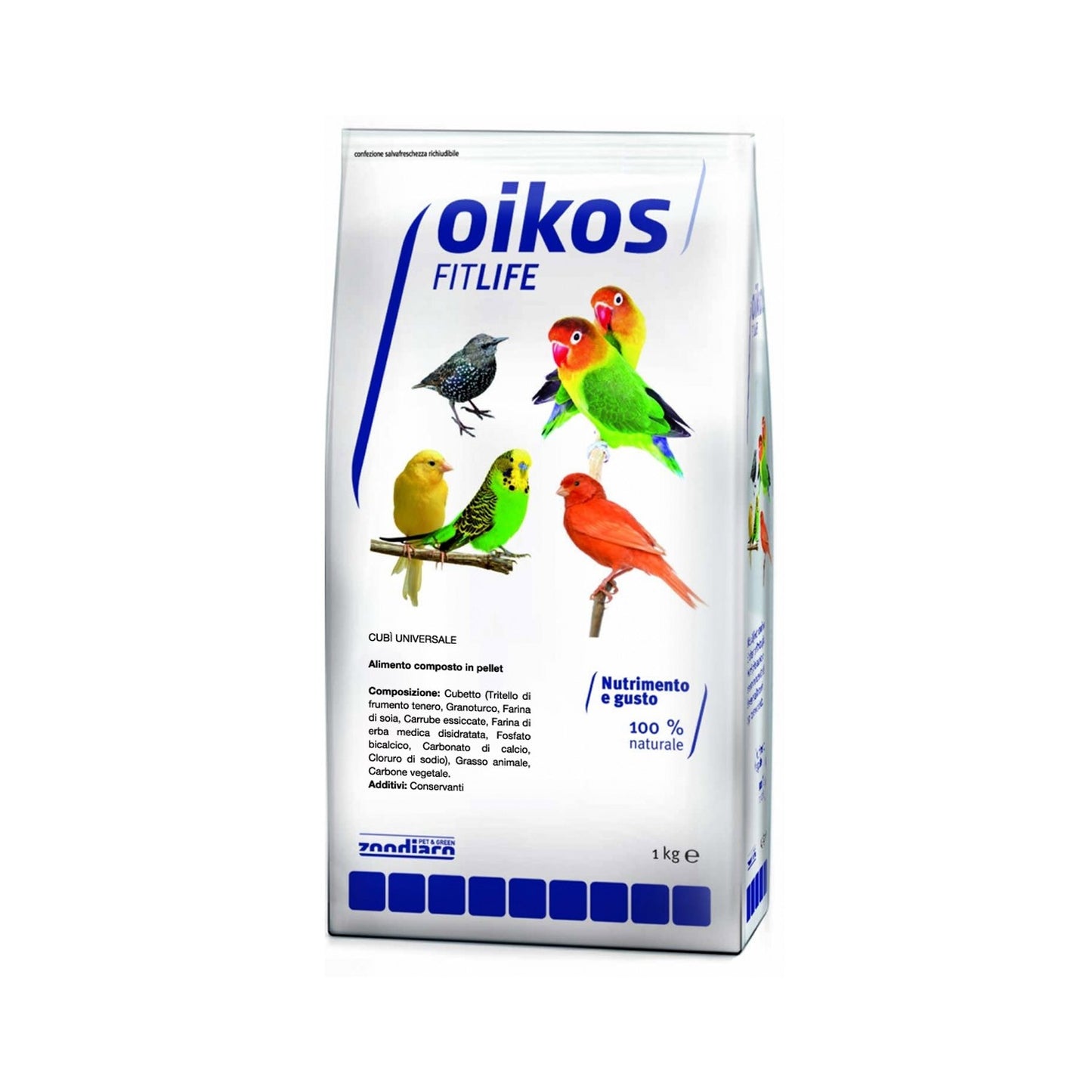 Oikos FitLife Cub? Universale Alimento In Pellet Per Uccelli Insettivori E Frugivori 1kg