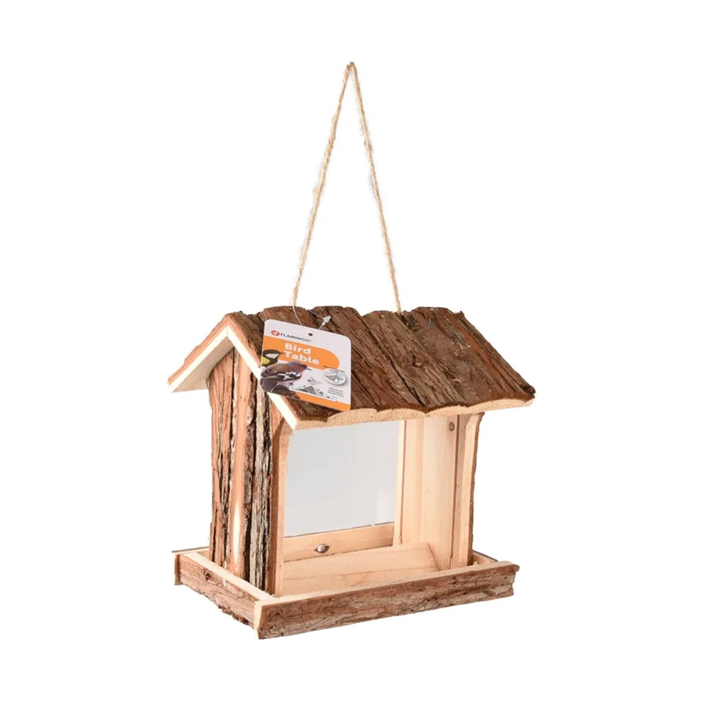Flamingo Jarno Mangiatoia A Silo In Legno Per Esterni A Forma Di Casa