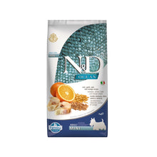 Farmina N&D Ocean Adult Mini Crocchette Per Cani Adulti Di Taglia Piccola Con Merluzzo, Farro, Avena e Arancia