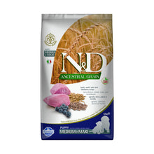 Farmina N&D Ancestral Grain Puppy Medium&Maxi Crocchette Per Cuccioli Di Taglia Media E Grande Con Agnello e Mirtilli