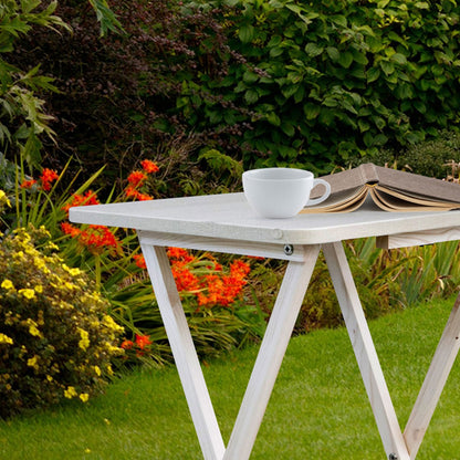 Flur Tavolo pieghevole Portatile Richiudibile da Giardino Campeggio Terrazzo in Legno 48x38x66 cm