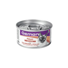 Gemon Adult Mousse Salmon & Chicken Alimento Umido Completo Con Salmone e Pollo Per Gatti Adulti 85gr