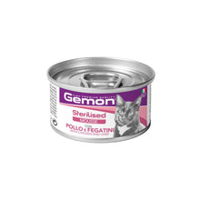 Gemon Sterilised Mousse Chicken & Liver Alimento Umido Completo Con Pollo e Fegatini Per Gatti Adulti Sterilizzati 85gr