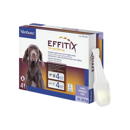 Virbac Effitix Soluzione Spot-On Per Il Cane - Protezione da Pulci, Flebotomi, Zecche, e Zanzare