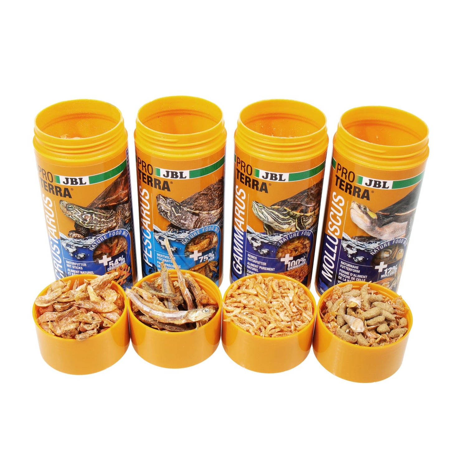 JBL Proterra Turtle Menu Assortimento Mangime 3+1 Omaggio Da 250ml Per Tartarughe D'acqua E Di Palude