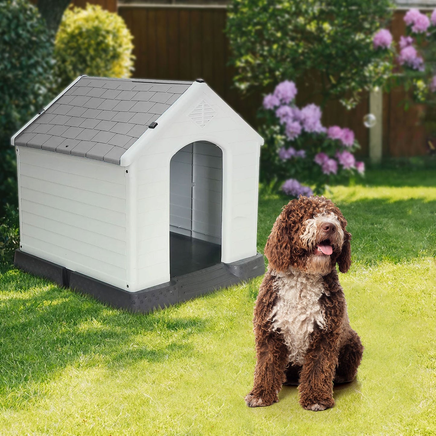 AqpetFriends Chalet Large Cuccia In Plastica Smontabile Per Cani di Taglia Grande