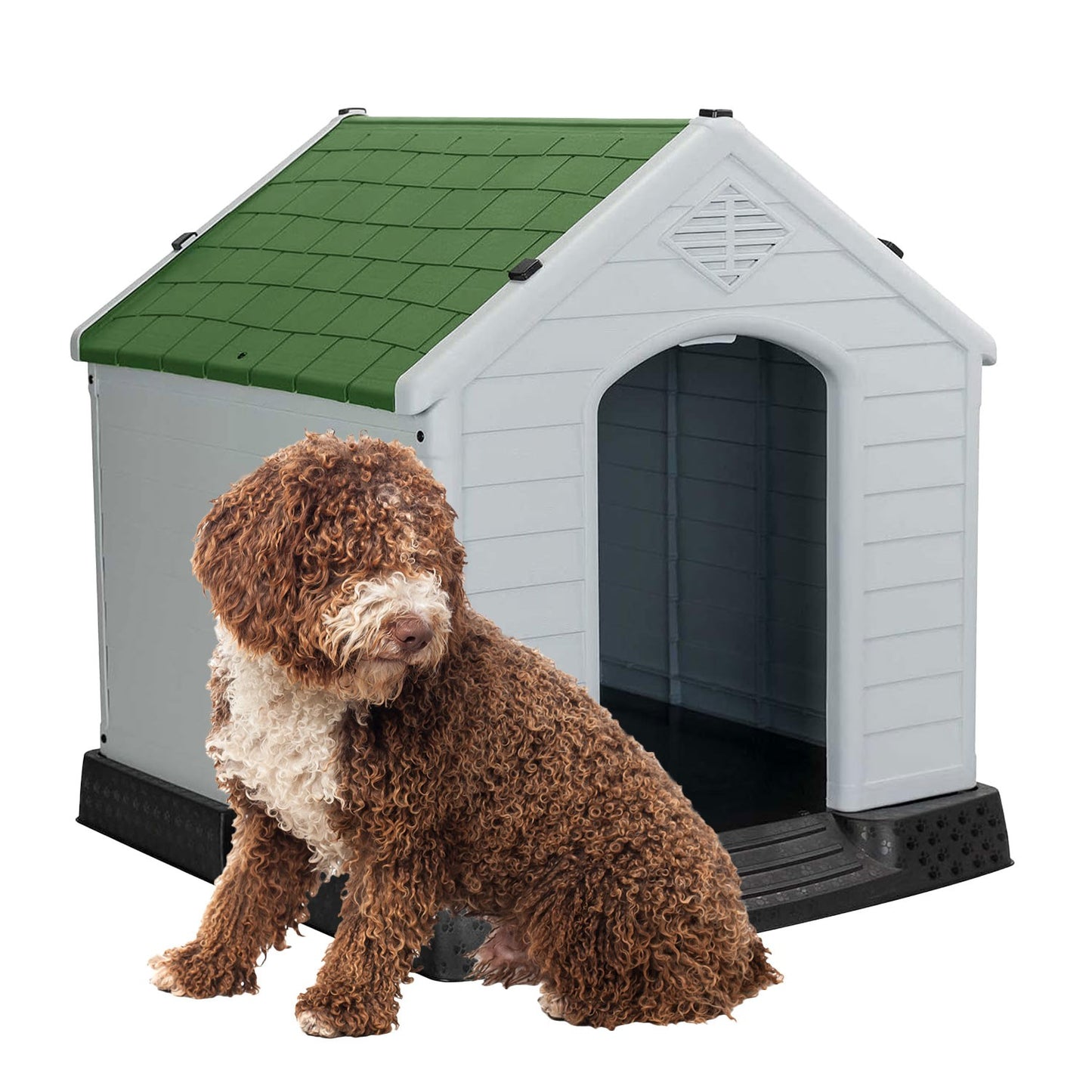 AqpetFriends Chalet Large Cuccia In Plastica Smontabile Per Cani di Taglia Grande