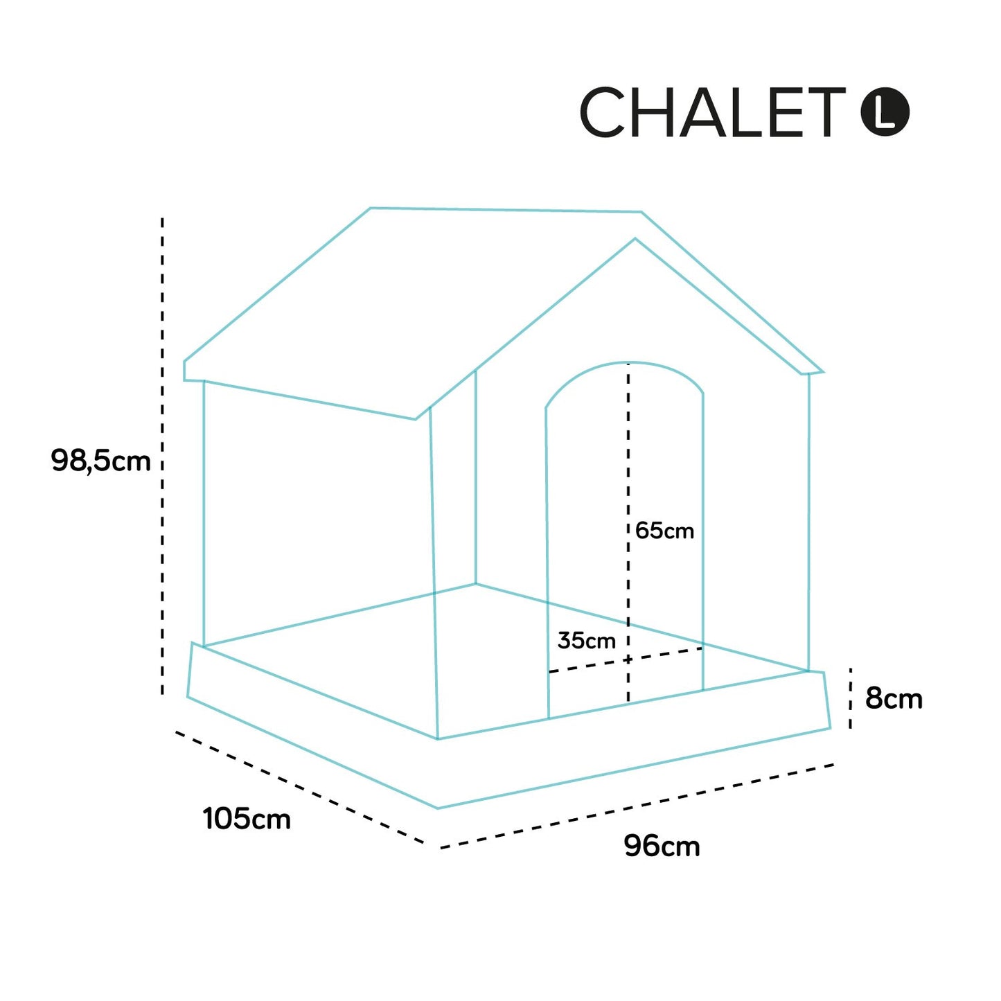 AqpetFriends Chalet Large Cuccia In Plastica Smontabile Per Cani di Taglia Grande