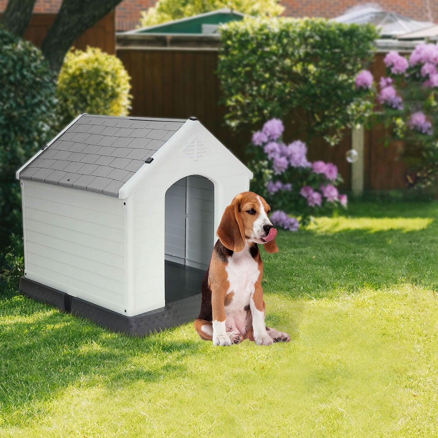 AqpetFriends Chalet Medium Cuccia In Plastica Smontabile Per Cani di Taglia Media