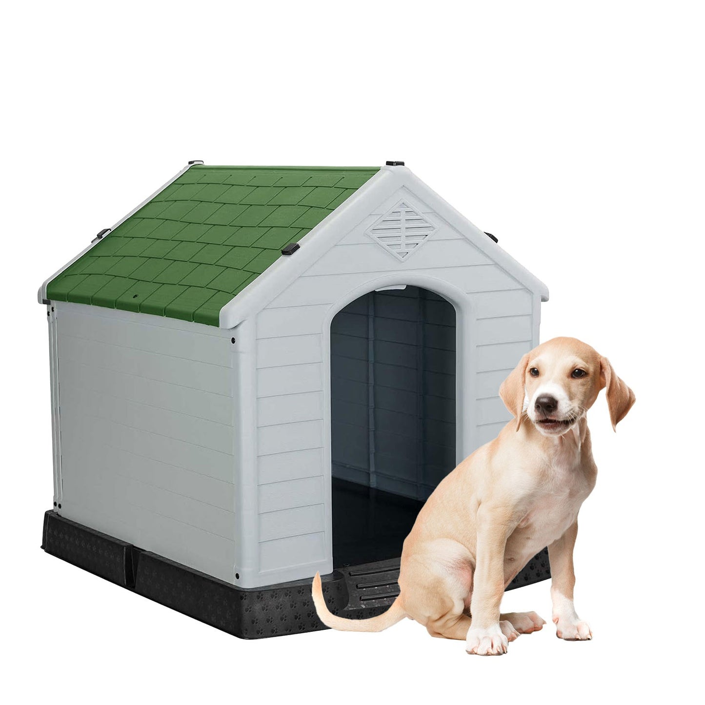 AqpetFriends Chalet Medium Cuccia In Plastica Smontabile Per Cani di Taglia Media