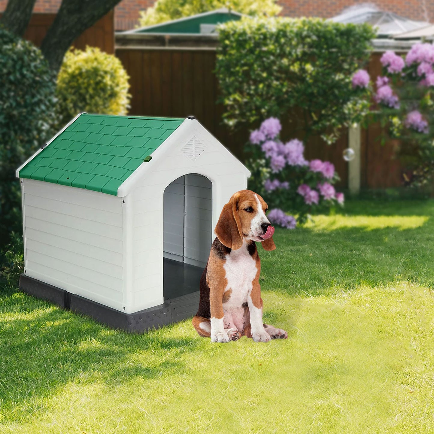 AqpetFriends Chalet Medium Cuccia In Plastica Smontabile Per Cani di Taglia Media