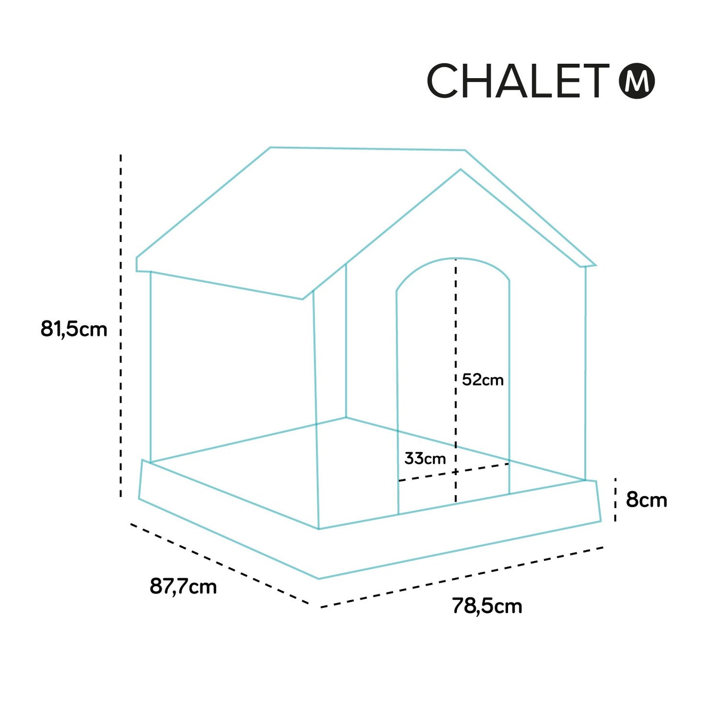 AqpetFriends Chalet Medium Cuccia In Plastica Smontabile Per Cani di Taglia Media