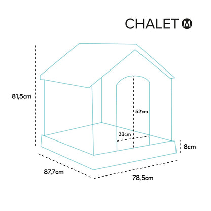 AqpetFriends Chalet Medium Cuccia In Plastica Smontabile Per Cani di Taglia Media