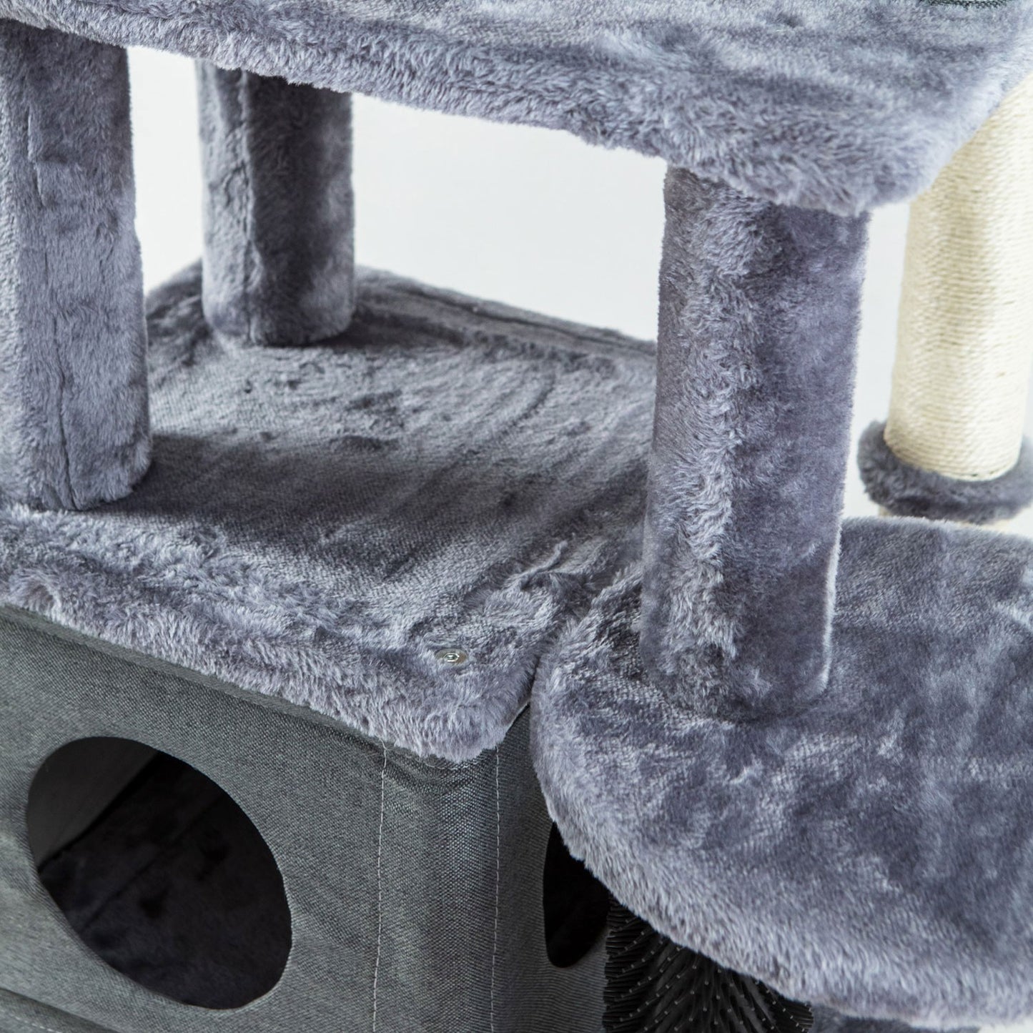 AqpetFriends London Tiragraffi Rivestito In Peluche e Sisal Per Gatti 125cm Grigio