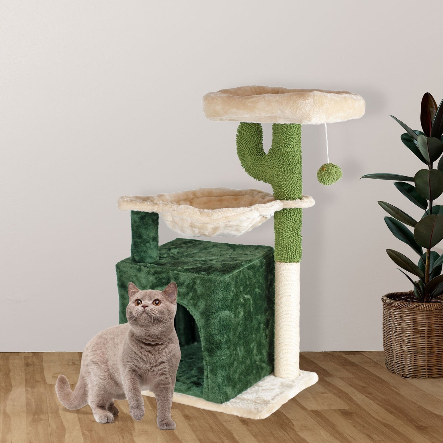 AqpetFriends Mexico Tiragraffi In Sisal per Gatti 75cm Beige&Verde
