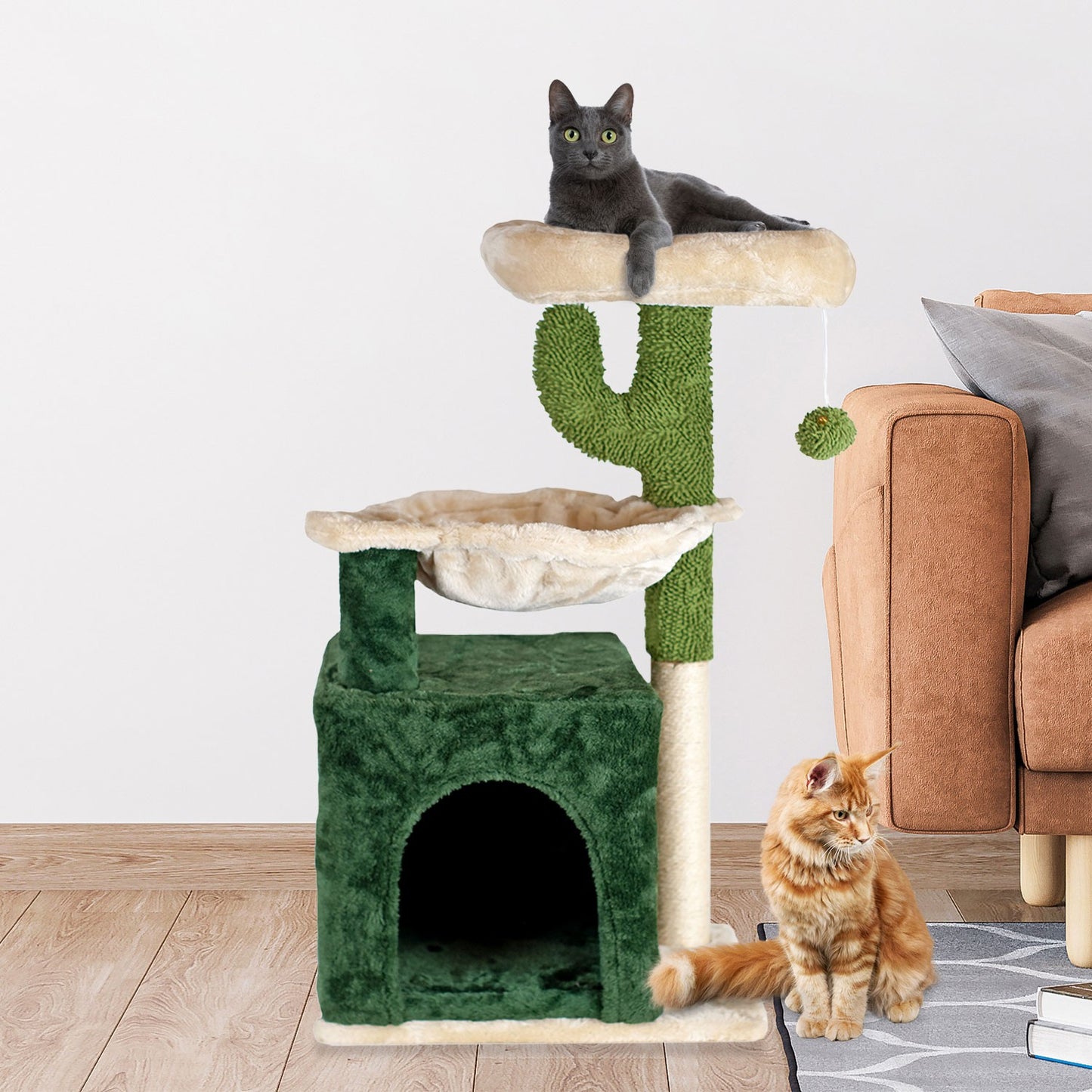 AqpetFriends Mexico Tiragraffi In Sisal per Gatti 75cm Beige&Verde