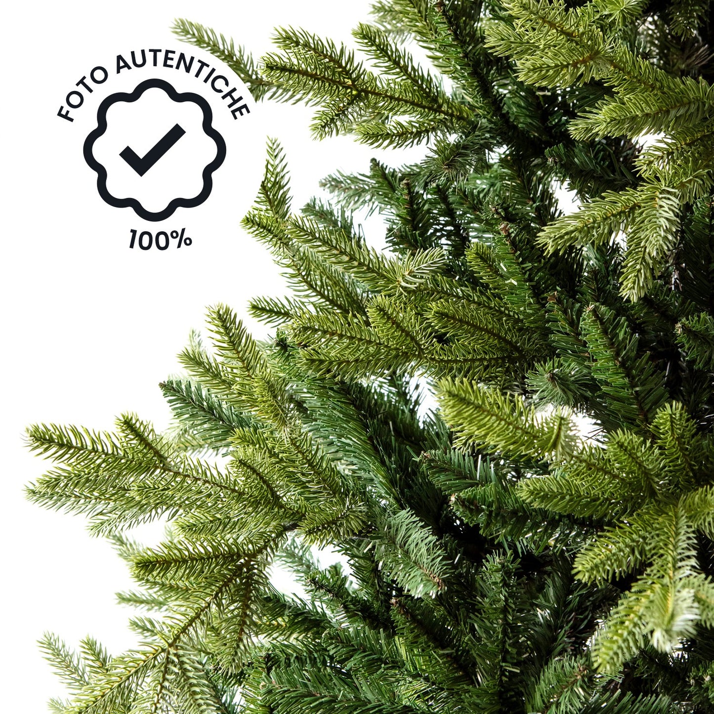Albero di Natale folto e realistico - PVC, facile montaggio e base stabile