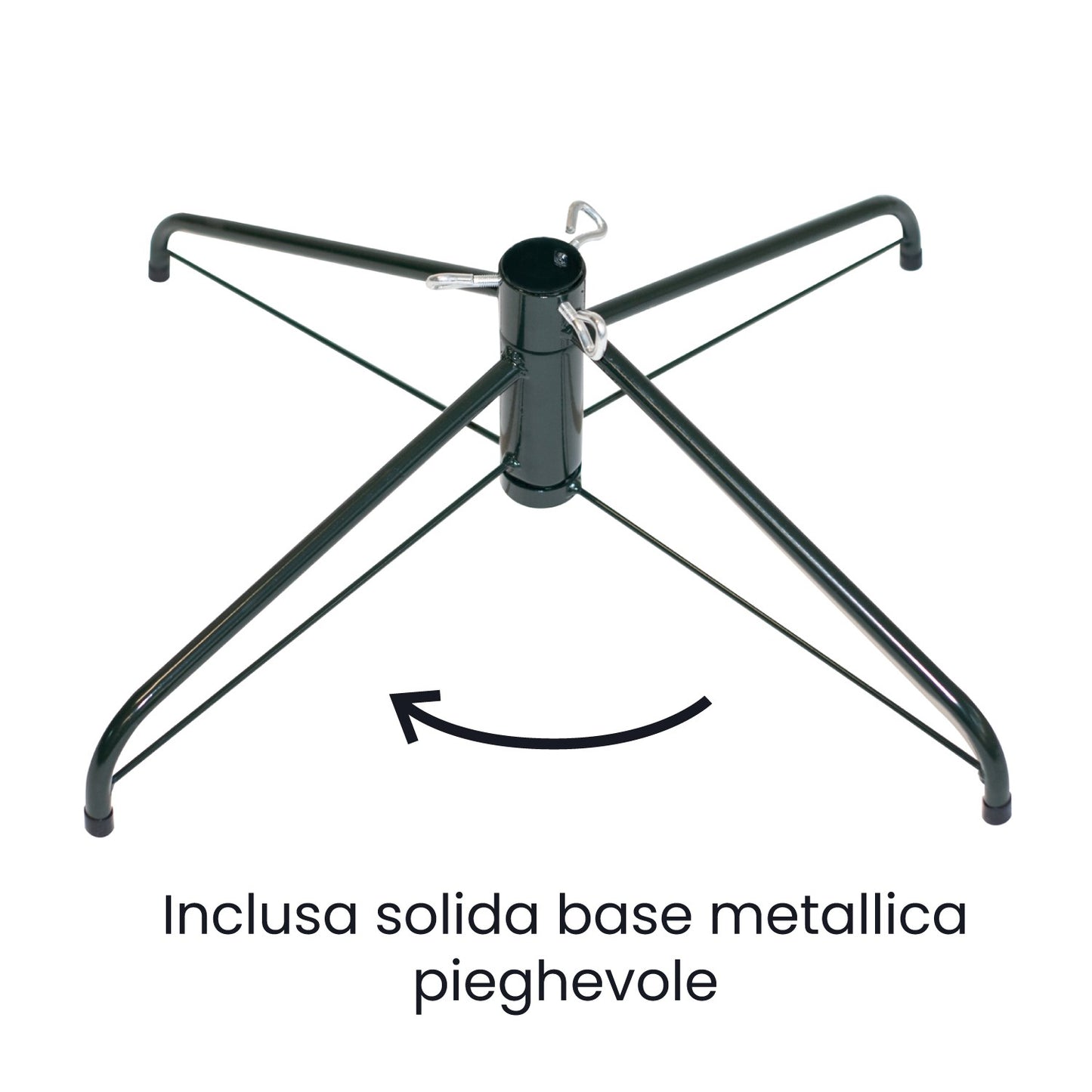 Albero di Natale folto e realistico - PVC, facile montaggio e base stabile