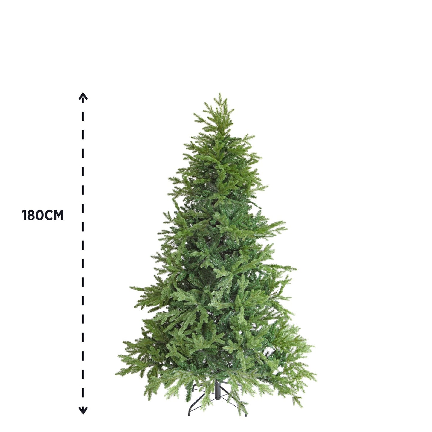 Albero di Natale folto e realistico - PVC, facile montaggio e base stabile