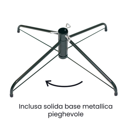 Albero di Natale folto e realistico - PVC, facile montaggio e base stabile
