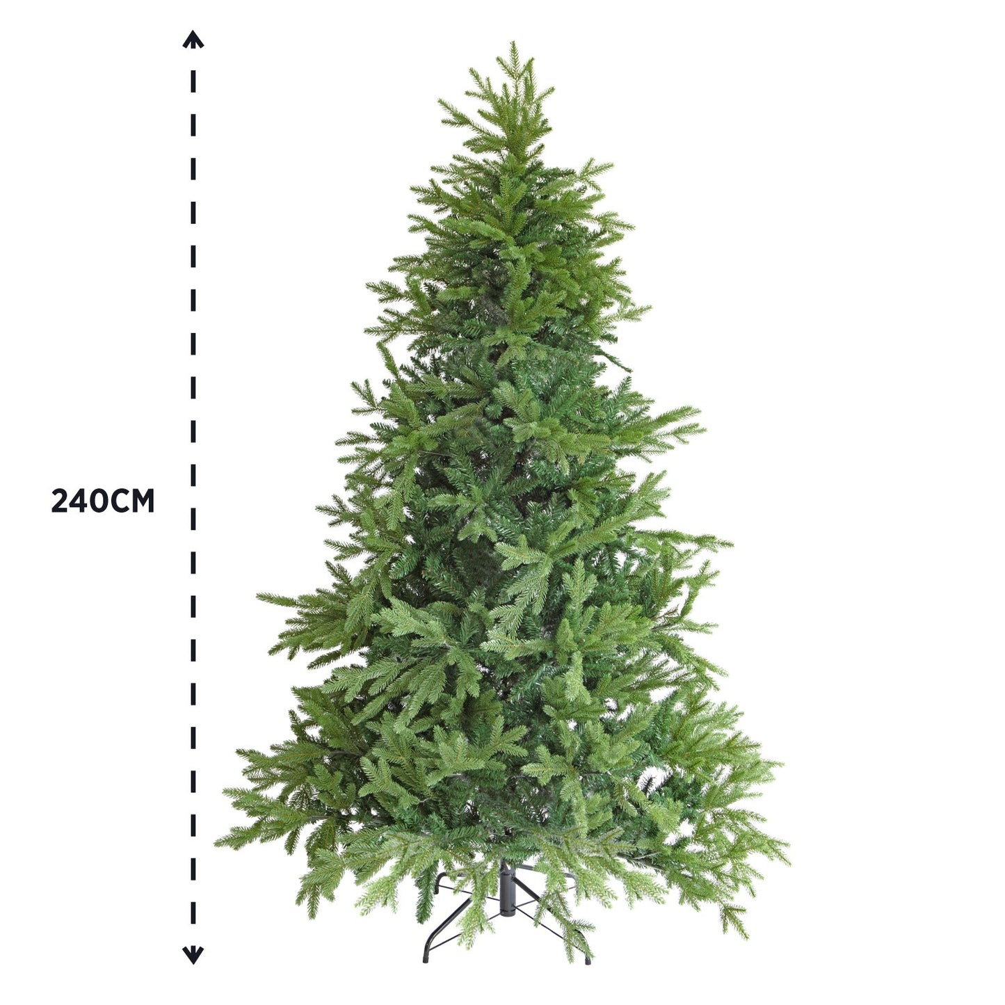 Albero di Natale folto e realistico - PVC, facile montaggio e base stabile