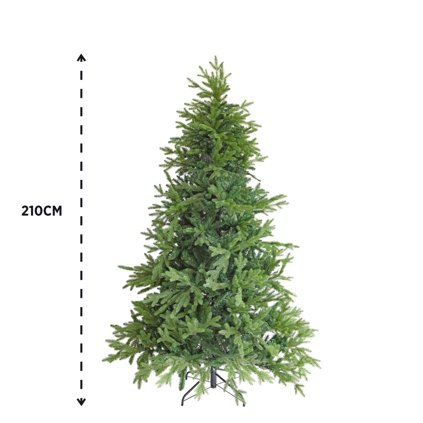 Albero di Natale folto e realistico - PVC, facile montaggio e base stabile