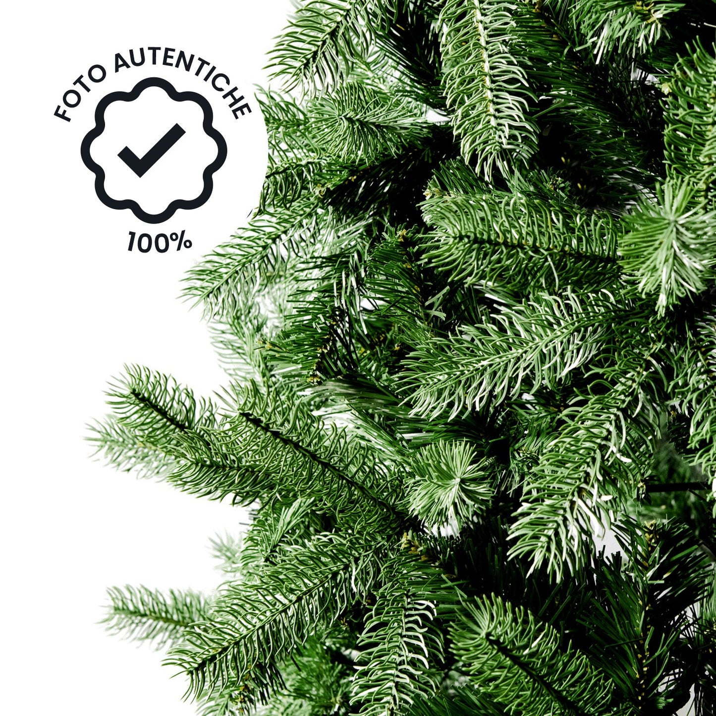 Albero di Natale Slim in PVC per spazi ridotti - rami fitti e base stabile