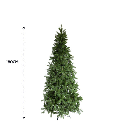 Albero di Natale Slim in PVC per spazi ridotti - rami fitti e base stabile