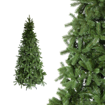 Albero di Natale Slim in PVC per spazi ridotti - rami fitti e base stabile