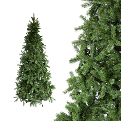 Albero di Natale Slim in PVC per spazi ridotti - rami fitti e base stabile