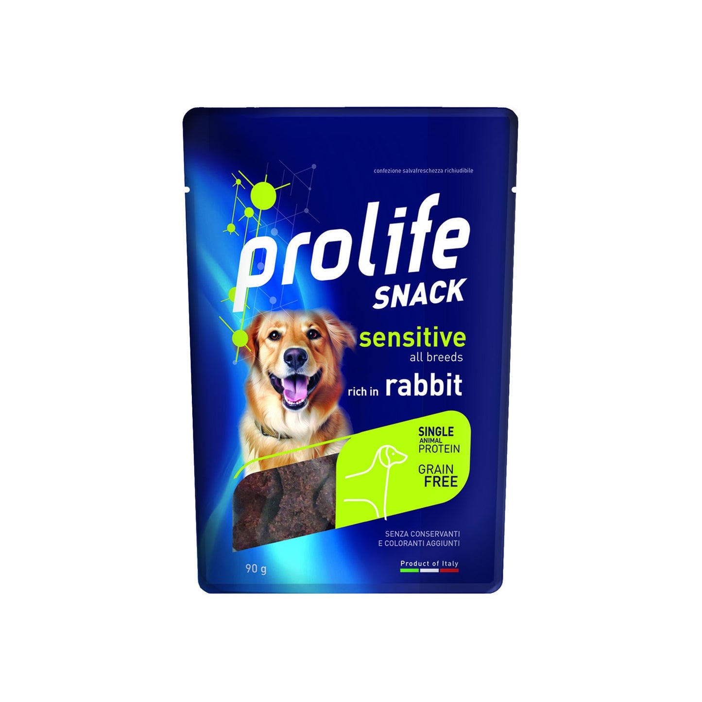 Prolife Snack Sensitive Grain Free Rabbit Alimento Complementare Ricco In Coniglio Per Cani Adulti Di Tutte Le Taglie 90gr