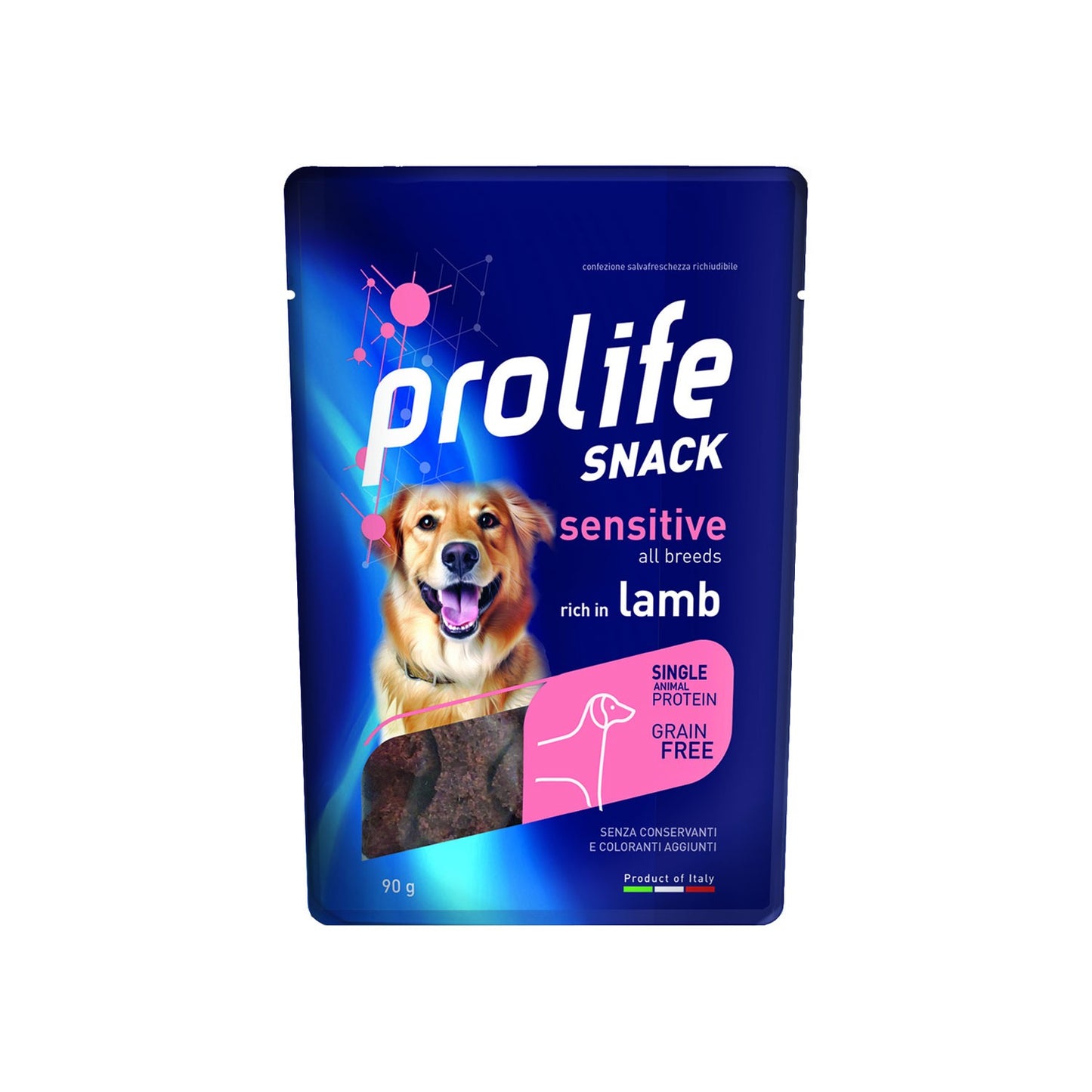 Prolife Snack Sensitive Grain Free Lamb Alimento Complementare Ricco In Agnello Per Cani Adulti Di Tutte Le Taglie 90gr