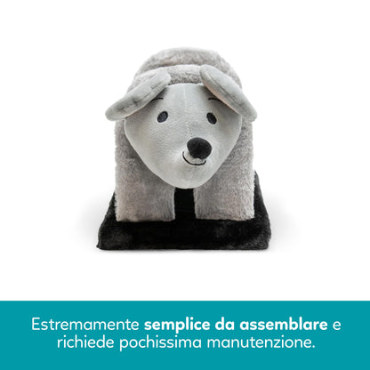 AqpetFriends Mouse Tiragraffi Mini a Forma di Topolino 56 cm – Graffiatoio per Gatti con Sisal e Gioco Integrato