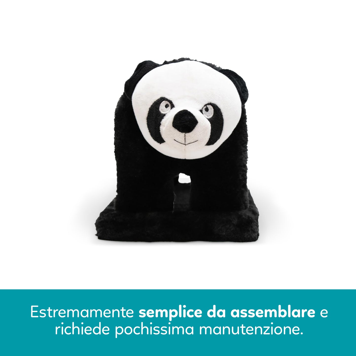 AqpetFriends Panda Tiragraffi 56 cm – Graffiatoio per Gatti con Sisal e Gioco Integrato