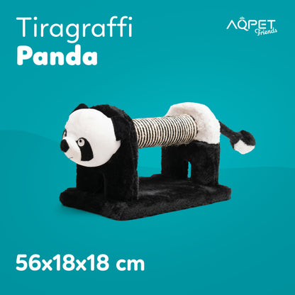 AqpetFriends Panda Tiragraffi 56 cm – Graffiatoio per Gatti con Sisal e Gioco Integrato