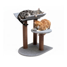 AqpetFriends Lisbon Tiragraffi Grigio in Sisal 58 cm – Colonna Tiragraffi con Piattaforme e Gioco