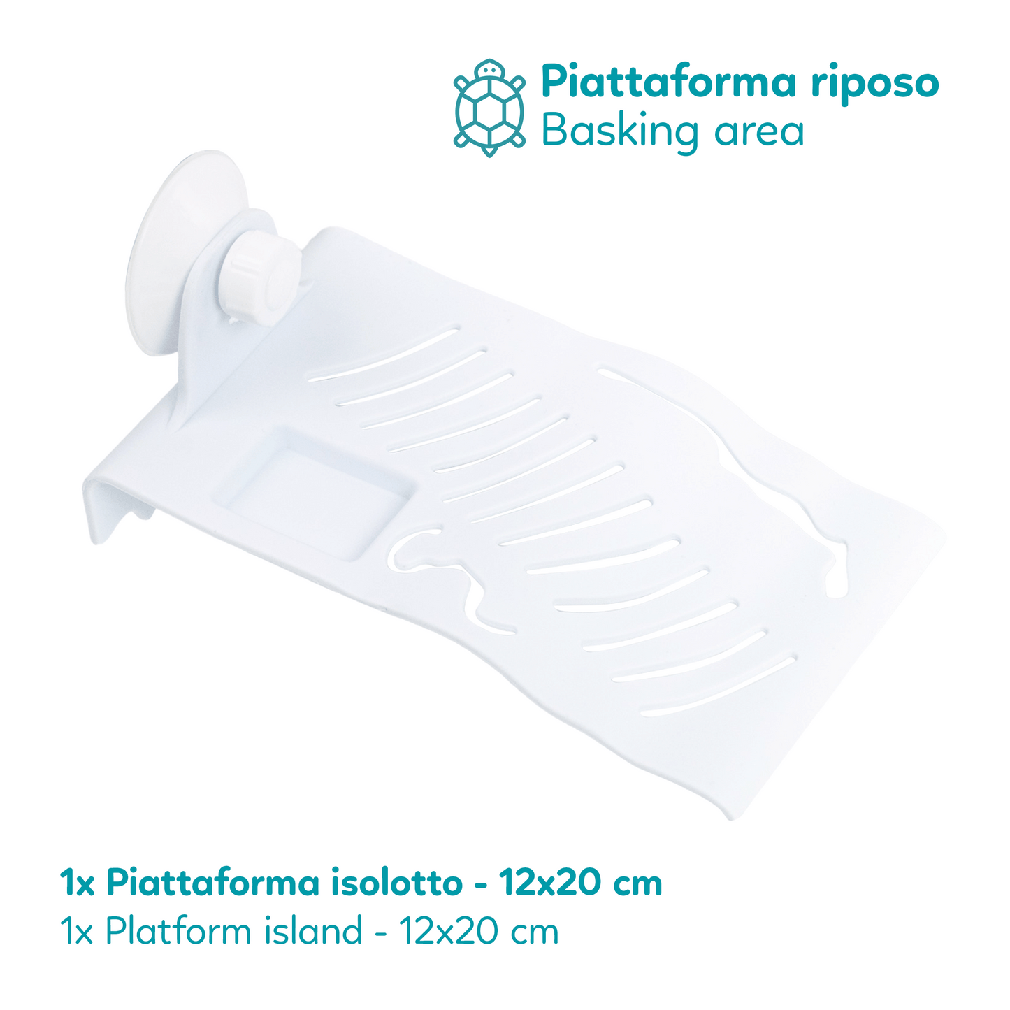 Aqpet Tortuga 60 Tartarughiera In Vetro Con Coperchio E Isola Per Tartarughe D'acqua 45L