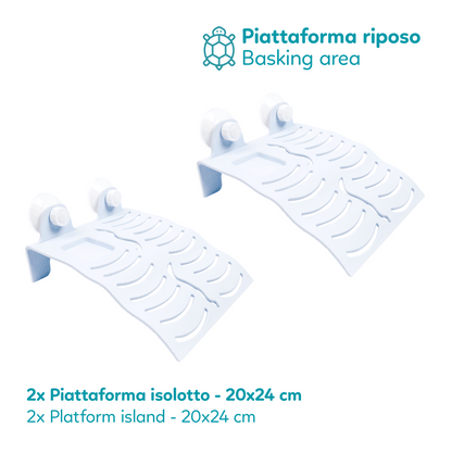 Aqpet Tortuga 80 Tartarughiera In Vetro Con Coperchio E Isola Per Tartarughe D'acqua 78L