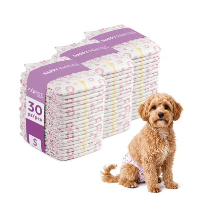 AqpetFriends Nappy Panties Pannolini Assorbenti a Mutandina per Cani 30 pz