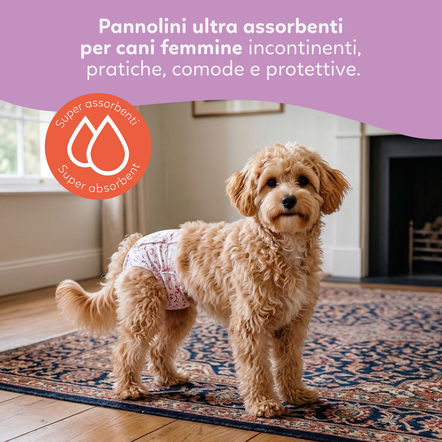 AqpetFriends Nappy Panties Pannolini Assorbenti a Mutandina per Cani 30 pz
