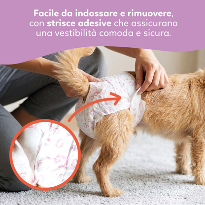 AqpetFriends Nappy Panties Pannolini Assorbenti a Mutandina per Cani 30 pz