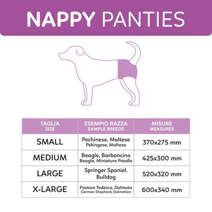 AqpetFriends Nappy Panties Pannolini Assorbenti a Mutandina per Cani 30 pz