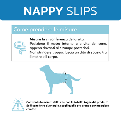 AqpetFriends Nappy Slips Pannolini Assorbenti a Fascia per Cani Maschi Conf. Da 12 Pz.